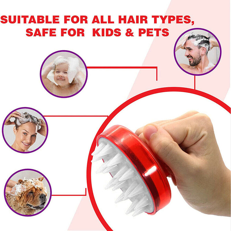 Silicone Shampoo Brush Massage Cleaning Brush  A