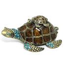 Gift Storage Organizer Crystals Ceramics Animal Turtle Jewelry Box Trinket Case