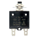 Manual Reset 125-250V AC 50V DC Push Button Thermal Circuit Breaker(15A)