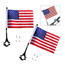 2x Universal Mini National Flags for Bike Scooter Motorcycle Handlebar