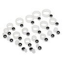 22Pcs 22 Sizes Ceramic Fishing Rod Guides/Eyes Line Repair Tip Tops Rings