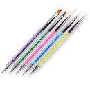5pcs/Set Nail Art Painting Pens Acrylic Rhinestone Handle UV Gel Dotting Brushes