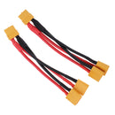 2pcs XT60 Male to Dual Female Parallel Connector Y Splitter Cable Wire 14AWG