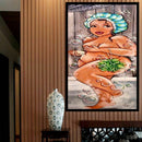 Icon Diamond Embroidery Bathrooms Girl Crystal 5D Cross Stitch Drill Diamon