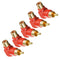 Red 5Pcs 90 Deg/Right Angle RCA Male to Female AV Adapters Cable Connector