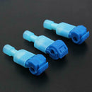 100pc Insulated 16-14 AWG T-Taps Quick Splice Wire Terminal Connectors Kit BLUE