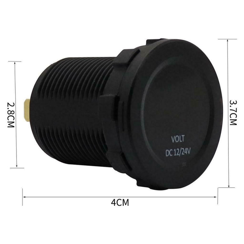 12V / 24V DC Voltmeter Car Monitor Motorcycle LED Display Waterproof Voltmeter