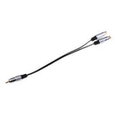 1Pcs RCA Male To 2-RCA Female Jack Y Splitter Audio Video