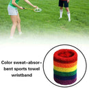 1x Rainbow Color Breathable Bracers Bracelet Badminton Running Fitness A3H3