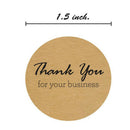 500x Paper Labels Thank You For Your Business Stickers