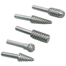 5pcs Steel Embossing Rotary Burrs Rasp File Grinding Bits Woodworking Tool