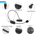 2.4G Wireless Microphone Headset Megaphone Radio Mic for Loudspeaker A
