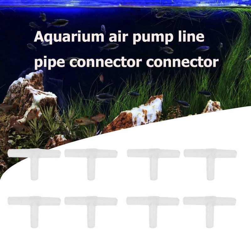 10pcs Aquarium Air Pump Line Tubing Joint Tee-Connectors Water Pipe Adapter
