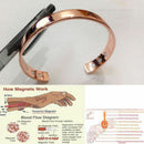 Magnetic Copper Bangle Healing Bio Therapy Arthritis Pain Relief Bracelet Cuff