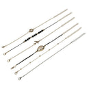 6Pcs Fashion Boho Shell Airplane Beads Hollow Map Bracelet Bangle Women Jewelry