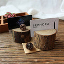 Rustic Real Wood Base Wedding Table Name Number Holder Party Decoration Car