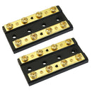2Pcs Engine Marine Boat RV Car 4 Gang Duel Buss Bar Block 8 Terminal 32V 60A