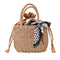 Retro Women Girls Hollow Straw Handbags Beach Handmade Woven Drawstring Totes