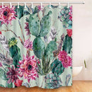 Cactus Flower Shower Curtain Bathroom Waterproof Polyester Shower Curtain L