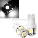 2PCS T10 5050 5SMD LED White Light Car Side Wedge Tail Light Lamp Bright hv2n