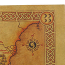 treasure map kraft paper bar poster retro decorative painting wall sticke â„–[