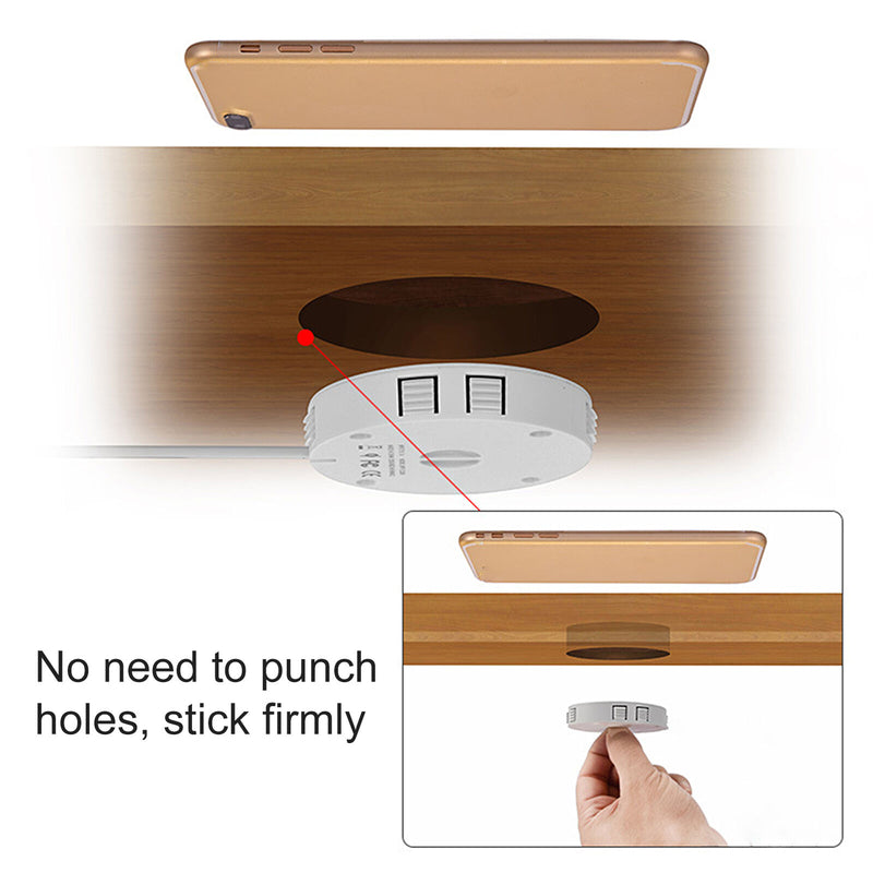 10W Embedded Desktop Qi Wireless Fast Charging Charger for Home Office Welcome
