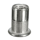 50pc M6 Rivnuts Blind Nutserts Threaded Rivet Nuts Carbon Steel Open End