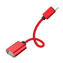 Usb Otg Type C To Usb Adapter Otg Fast Charging Type-C Charger Nylon Braide O8B8