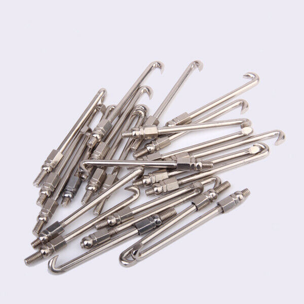 1 Set of 24pcs Bracket Hooks and Nut Set for Banjo Accessories - Chrome-Plated