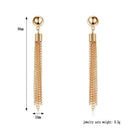 Simple Fashion Long Chain Tassel Drop Earrings Party Super Long Dangle Earr