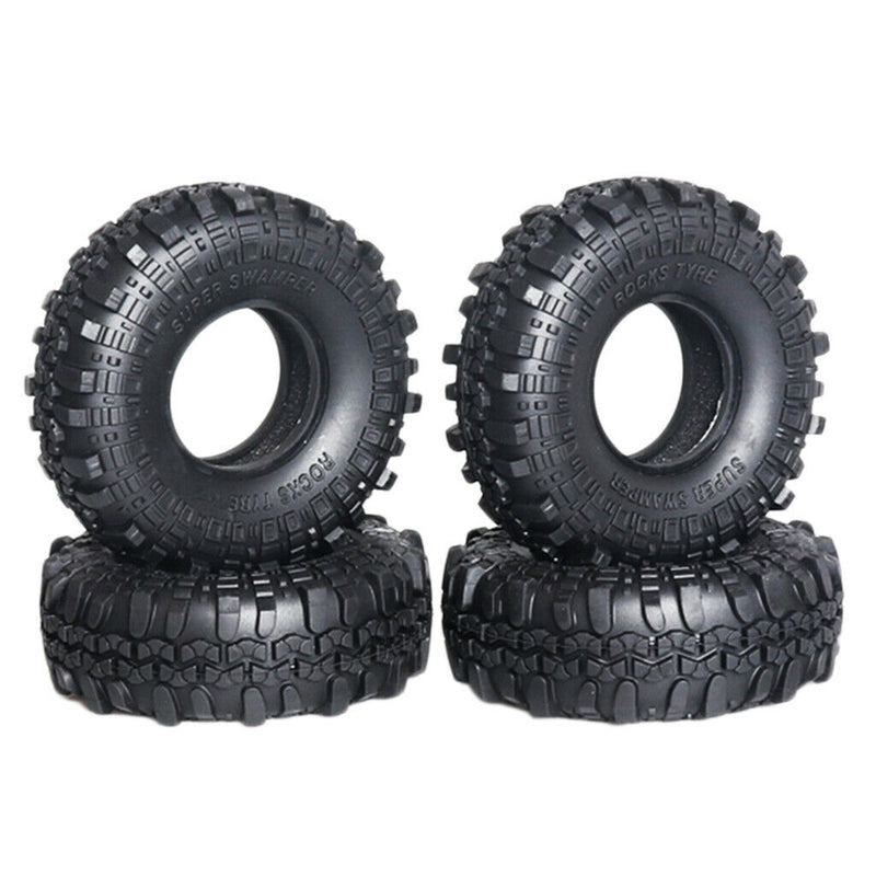 4pcs/Set Truck Car Wheel Tyre Tires Rim Black Rubber for Rock Crawler Axial
