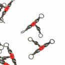 25pcs 3-Way Stainless Steel Fishing Swivels Triple Tool - 36mm F6S6