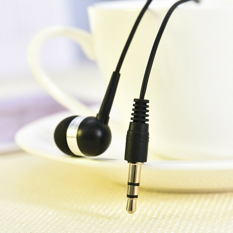 Earphone Universal 3.5mm Single Side Earphone Black Wire Headset For Smart Phone