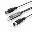 HiFing USB IN-OUT MIDI Interface Converter/Adapter with 5-PIN DIN MIDI Cabl
