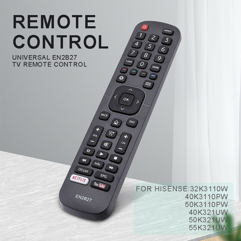 for Hisense 32K3110W 40K3110PW 50K3110PW EN2B27 TV Smart Remote Control Replace