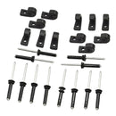 12 Pcs J-Hooks & 12 Pcs Rivets Set, Heavy-duty, 2.5x1.1x1.6cm, 5.9cm