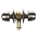 Stainless Steel Round Door Knobs Handle Entrance Passage Lock Entry with Ke