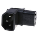 Down angled IEC adapter,right angled IEC 320 C14 to C13 for TV wall moun OZ