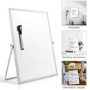 Magnetic Dry Erase Board with Stand for Desktop Double Sided White Board Pl