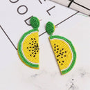 Fashion Handmade Beaded Earrings Fruit Dragon Fruit Shape Cute Bohemian Wed Y1I1