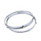 2 Pieces Die Cast Tom Drum Hoops Set 1.5mm Percussion Instrument Parts, 12 Inch