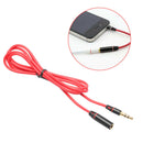 2 x Male To Female 3.5mm Plug Jack Stereo Audio Headphone Extension Cable