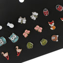 9Pairs/set Fashion Mixed Shape Stud Earrings For Girls Children Gifts Jewel FT