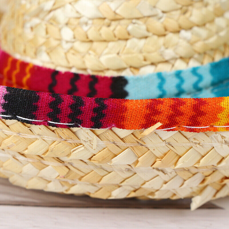 Mini Pet Dogs Straw Hat Sombrero Cat Sun Hat Beach Party Straw Hats Dogs`US