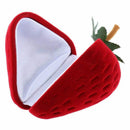 Small Strawberry Shape Jewelry Box Ring Earring Gift Cases Fruit Storage Red I1S