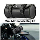 Black Motorcycle Saddlebags PU Leather Front Fork Tail Tool For Chopper Bag F0Y8