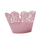 50x Filigree Rose Artistic Bake Cake Paper Cups Lace Cupcake Wrappers Bakin