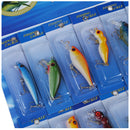 30 Pcs Metal Fishing Lure Minnow Poper Pike Salmon Baits Bass Trout Fish Ho