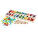 Wooden Numbers Counting Stacking Learning Mathematical Toys for Kids