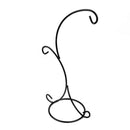 Iron Hanging Plant Stand Holder 2 Hooks for Landscaping Garden Decor Black